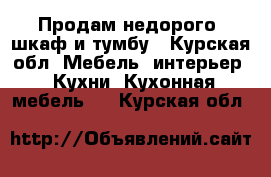 Продам недорого  шкаф и тумбу - Курская обл. Мебель, интерьер » Кухни. Кухонная мебель   . Курская обл.